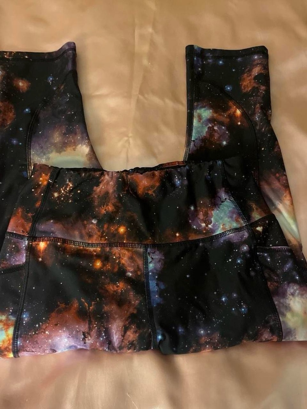 Avia Black Galaxy Nebula Kids Leggings